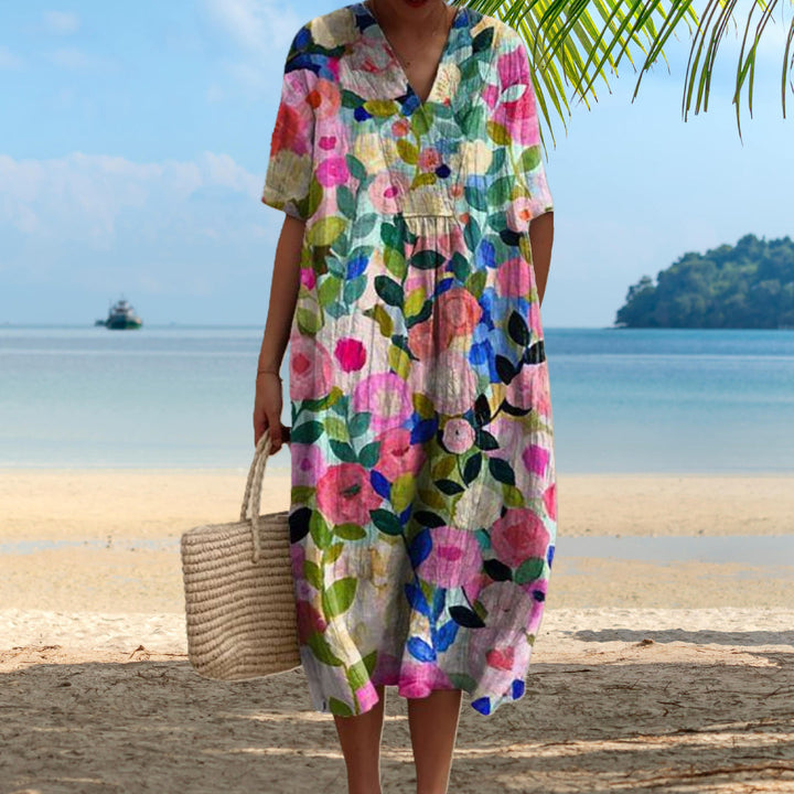 Carmen | Bright Floral Midi
