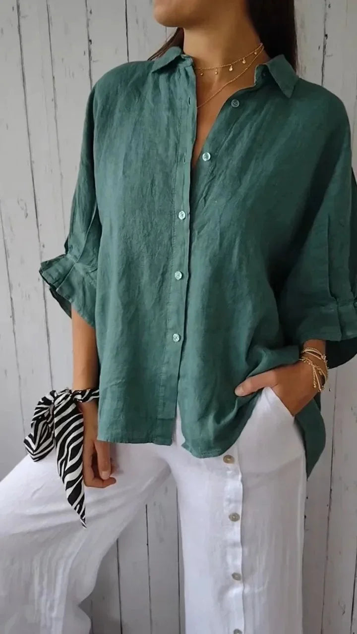 Harper | Minimalist Tie-Back Blouse