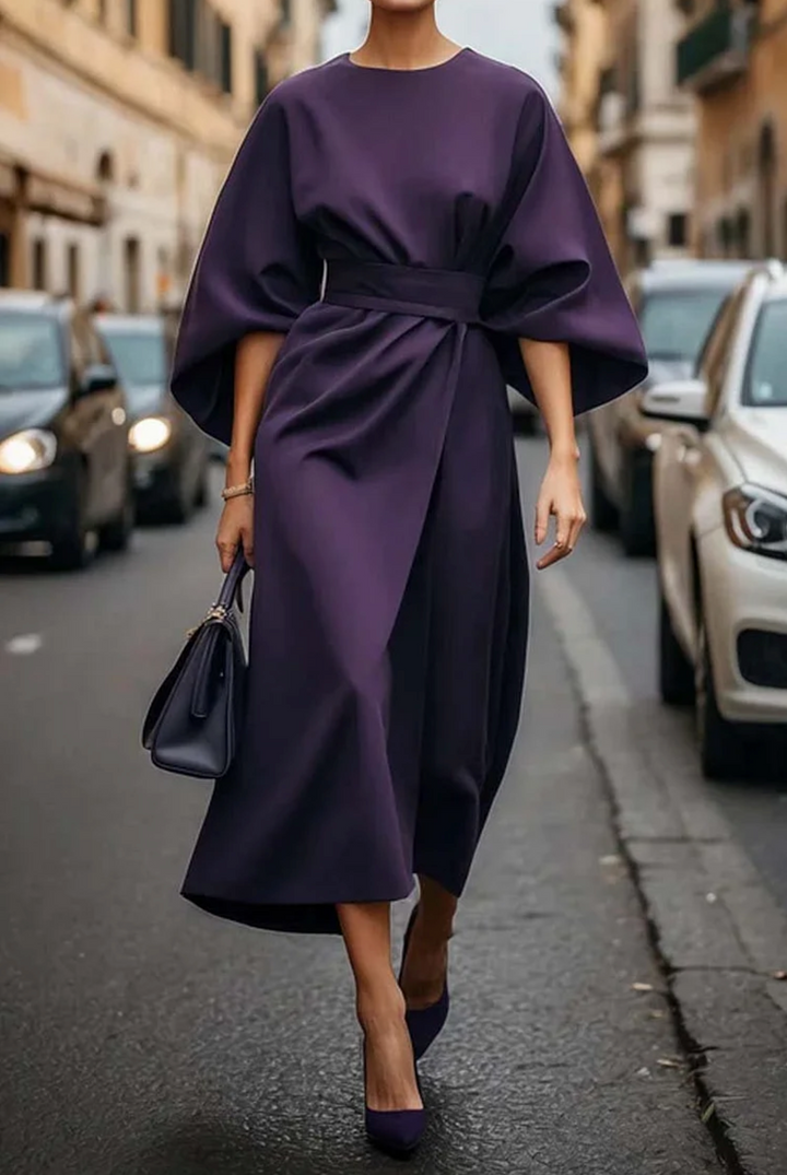 Loraine | Soft Structure Wide-Sleeve Dress
