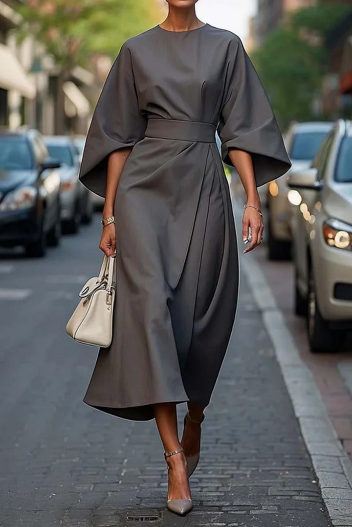 Loraine | Soft Structure Wide-Sleeve Dress