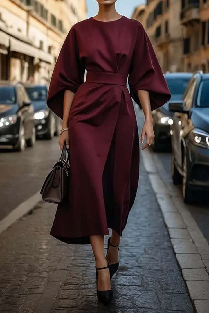 Loraine | Soft Structure Wide-Sleeve Dress