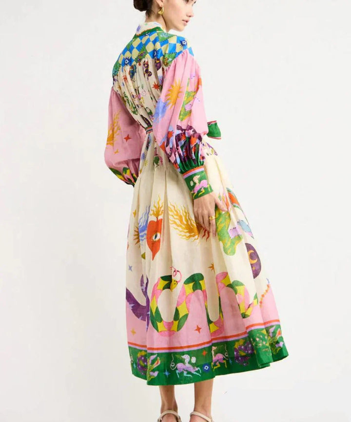 Lucy | Vibrant Flow Maxi Dress