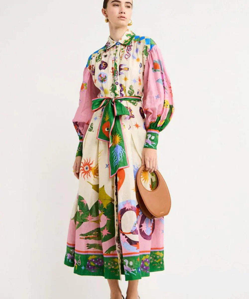 Lucy | Vibrant Flow Maxi Dress